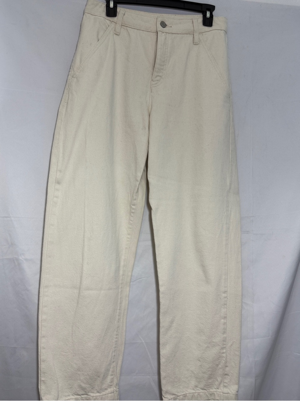 Banana Republic Factory Off-White High-Rise Wide Leg Relaxed Fit Jeans Size 28/6